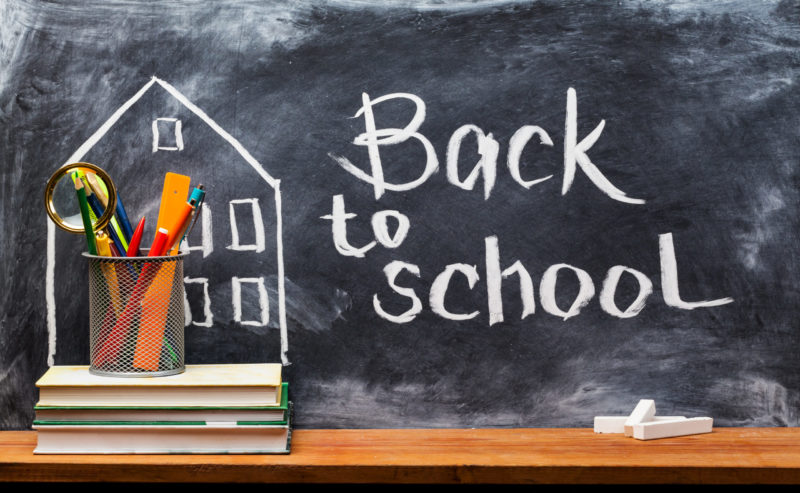 back to school blackboard